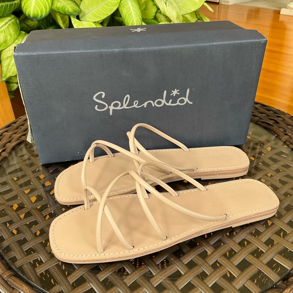 Splendid Frankie Womens Sandals Size 7 Light Almond - Picture 1 of 7